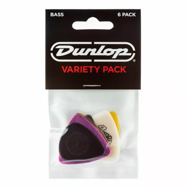 Dunlop PVP117 Bass Guitar Pick Variety Pack, 6-Pack