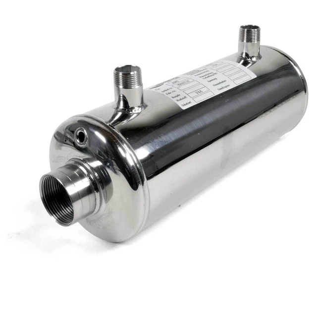 Schwimmbecken Wärmetauscher Edelstahl V4A HI-Flow HF 40 KW Mit Halterung