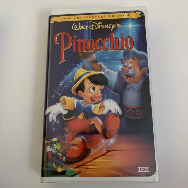 Pinocchio (VHS, 1999, Clam Shell Gold Collection) Walt Disney’s Movie Media