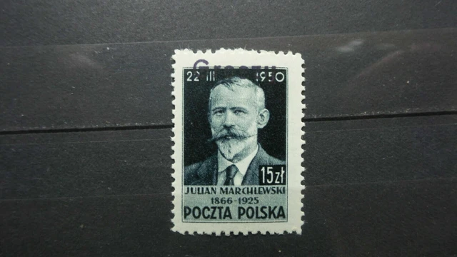 Polen 1950 / Kat. Fischer Nr. 512 mit Aufdruck Groszy  Ungebraucht / mit Falz –