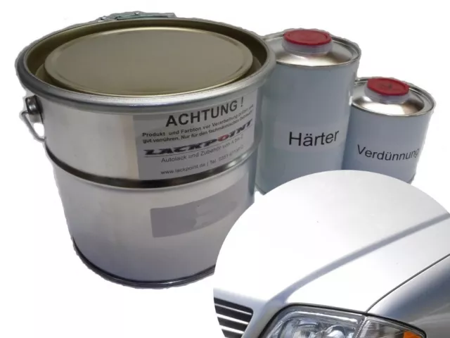 1 Liter Set 2K Autolack geeignet für Mercedes 9744 Silber Metallic kein Klarlac