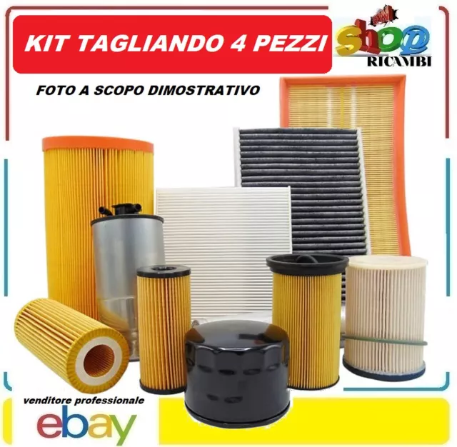 Kit Tagliando 4 Pezzi Per Fiat Panda Ii-169 1.3 Mj 51Kw/70Hp Imp. Lubr. Purflux