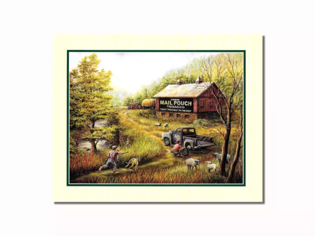 Mail Pouch Tobacco Barn Farm Stream Wall Picture 8x10 Art Print