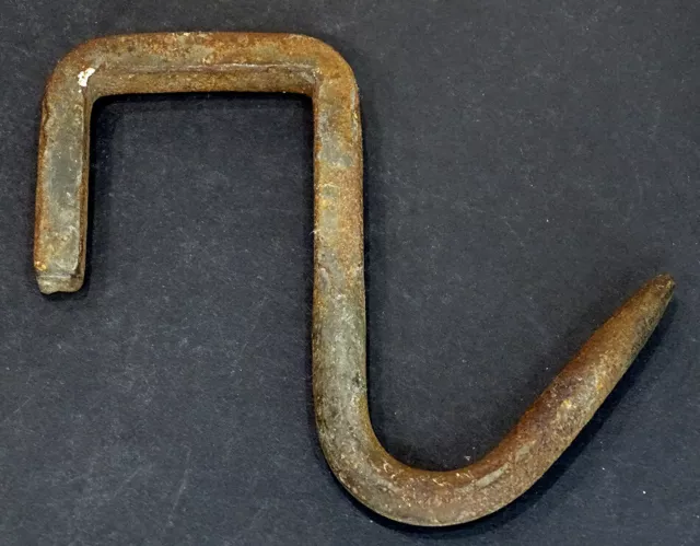 1800's ANTIQUE Primitive WROUGHT IRON Blacksmith Forged HORSE STALL Door Hook