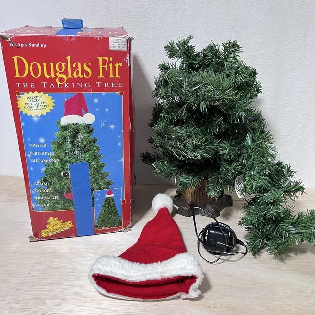 GEMMY DOUGLAS FIR Animated Talking Singing Christmas Tree 14" Holidays For Parts £12.82