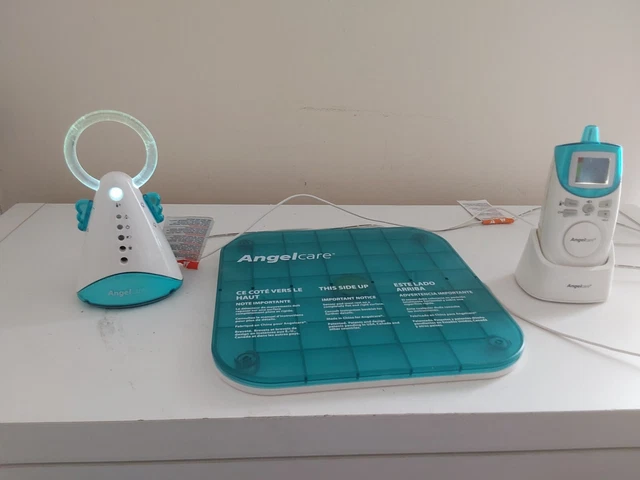Monitor de movimiento de respiración y audio para bebé Angelcare AC401 con almohadilla de sensor con cable