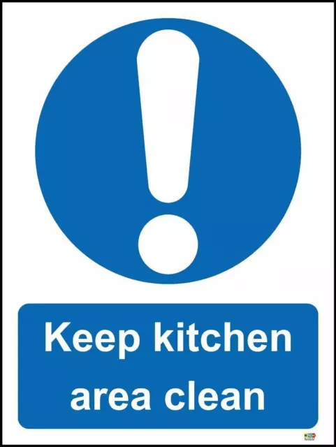 Keep Kitchen Area Clean Restaurant s metal park safety sign