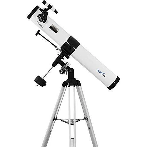 Zoomion Voyager 76/900 EQ Espejo Telescopio - Juego de Telescopio Astronómico con Stat