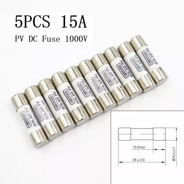 15A Consumer Unité de Contrôle Sécurité Boîte 15A PV Dc 1000V 10x38mm 3