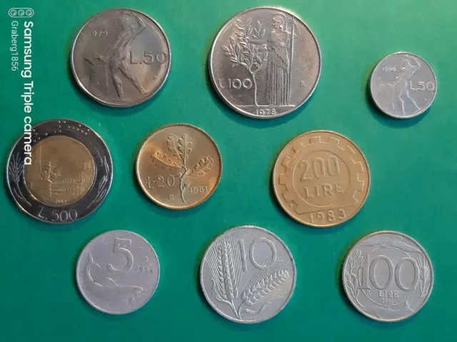 KMS  Italien  9 Münzen aus Sammlung