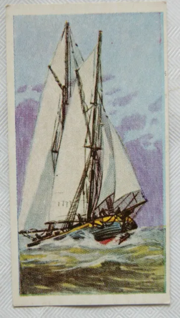 1961 Cooper's Tea card Transport through the ages No. 25 Trading Schooner