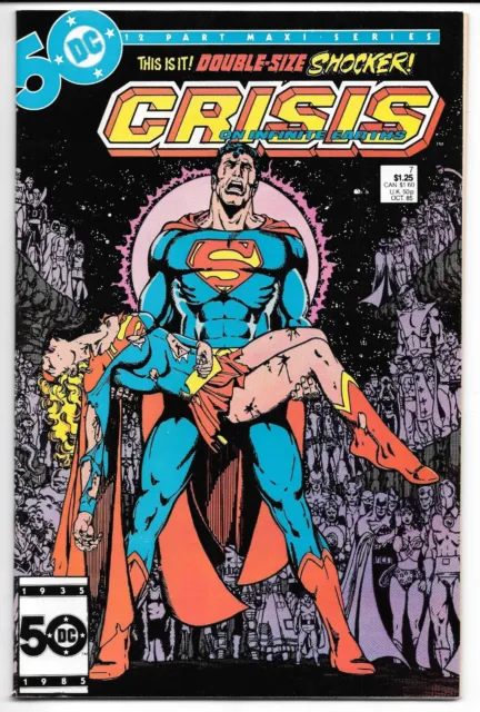 Crisis on Infinite Earths #7 (DC Comics, October 1985) Death of Supergirl, Perez