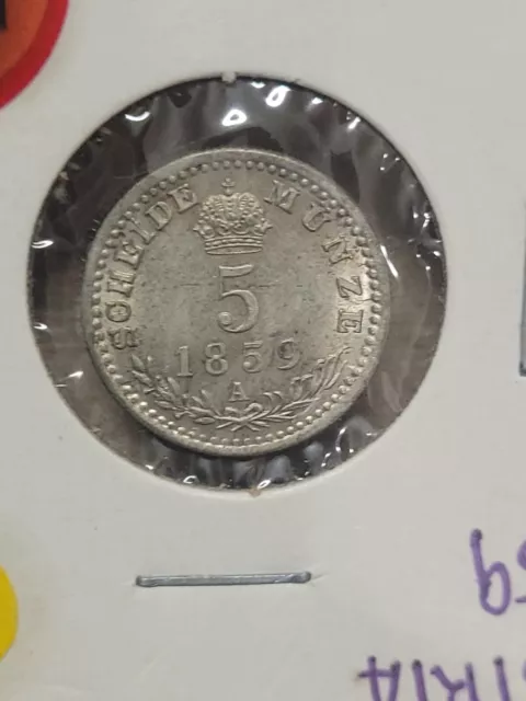 1859 Austria "A" 5 Kreuzer