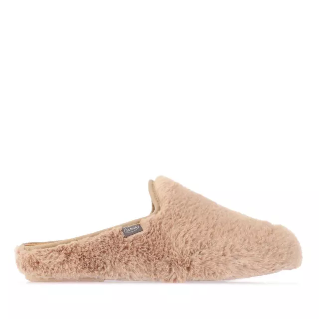 Women's Scholl Maddy Slip on Faux Fur Mule Slippers in Brown