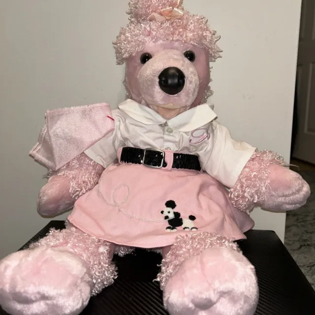 Build A Bear Pink Poodle Plush W/Poodle Skirt 20" Stuffed Animal BAB