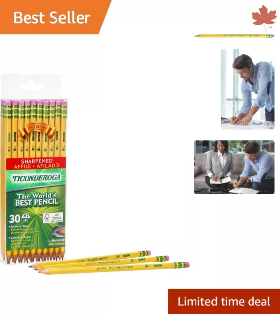 Dixon Pre-Sharpened 2HB Pencils - Yellow, Thumb Grip - Extra Smooth - 30 Count