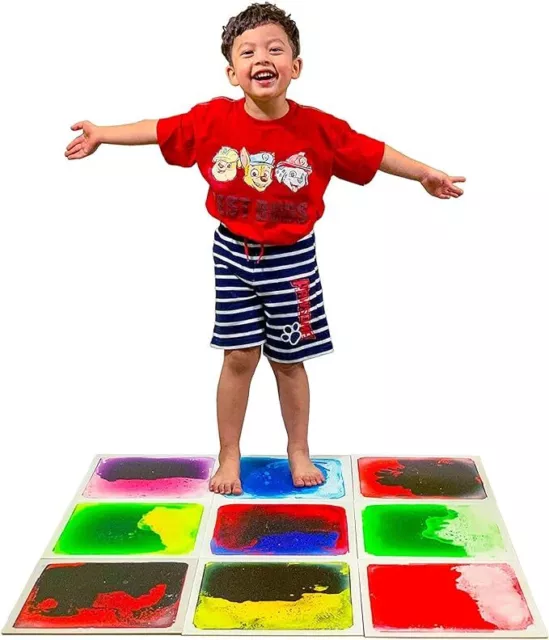 Sensory Liquid Floor Tiles Toys for Autism Anxiety 30cm x 30cm