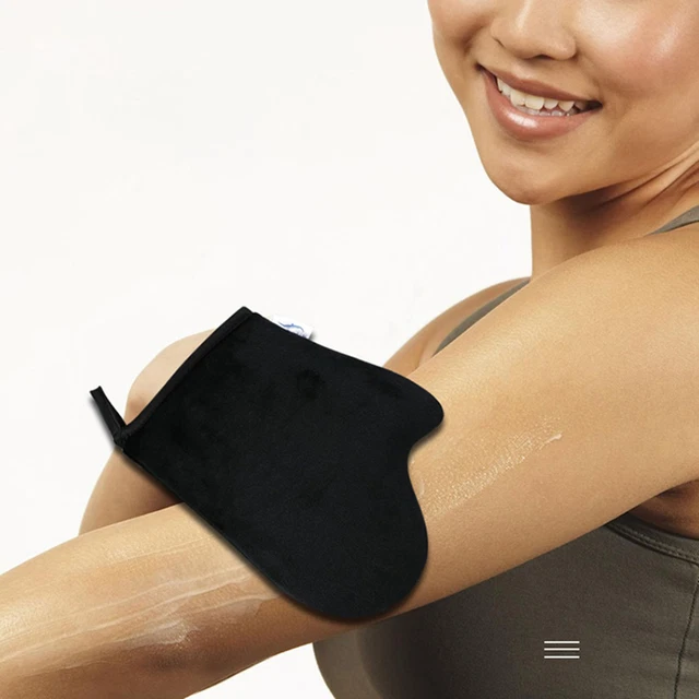3 piezas/juego de guantes de spa diseño de mango medio impermeables spa autobronceado súper elásticos