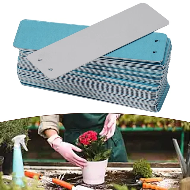 Plant Labels 50 Pcs Aluminum Double Sided Durable Metal Labels Plant Labels