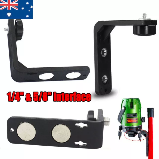 Strong Magnetic Laser Level L-shape Bracket 1/4" & 5/8" Wall Mount Holder Stand