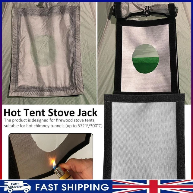 DIY Hot Tent Stove Jack 32 X 24,9 Cm | Feuerfester Schutzring Für Zelt-Kaminofen | Aus Hochflammhemmendem Silikon-Glasfasermaterial