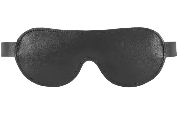 Soft Leather Blindfold Mask Black