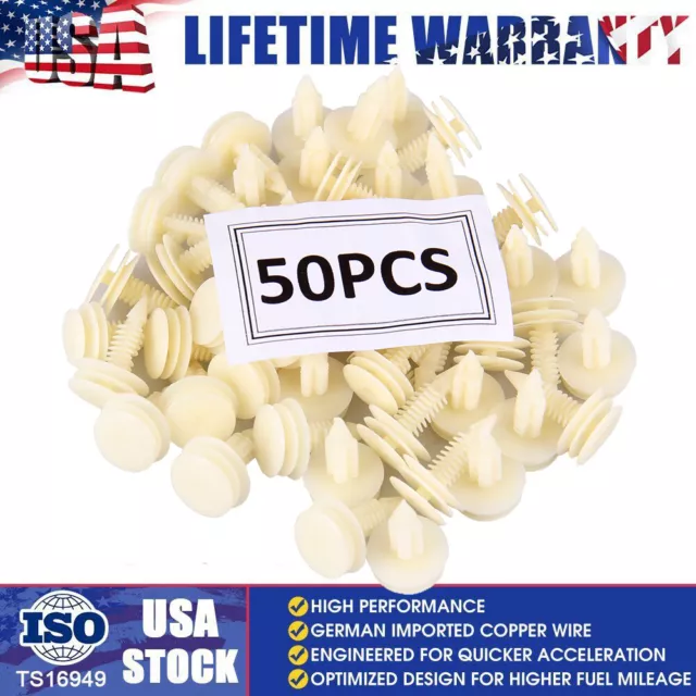 50Pcs Car Door Panel Retainer Clips Rivet For Chevrolet Chevy S10 & GM GMC Truck