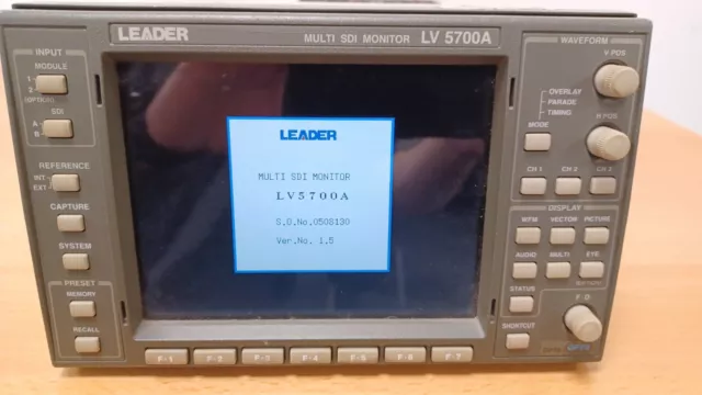 Leader LV-5700A Multi SD/HD-SDI Waveform, Vectorscope, Audio Monitor Opt 73 & 76