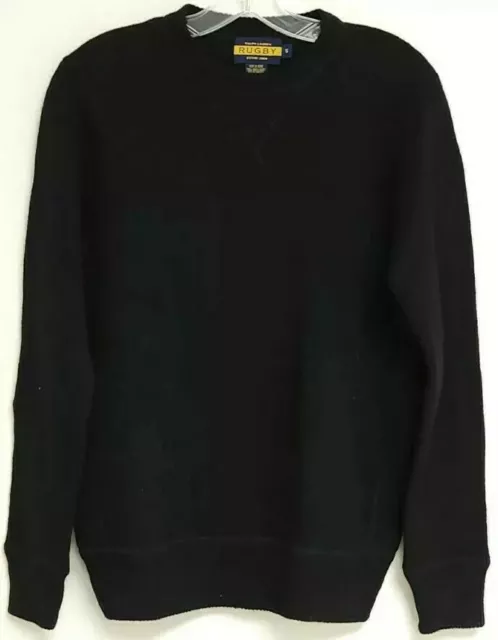 Ralph Lauren Rugby Mens Wool Crew Neck Sweater Black Sz Small/S