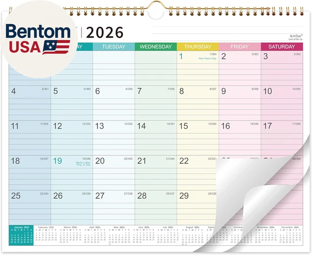 2026 CALENDAR - 2026 Wall Calendar, January 2026 - December 2026, 12 ...