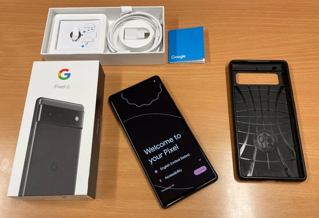 Google Pixel 6 128GB Smartphone Mobile Phone Unlocked - Stormy Black