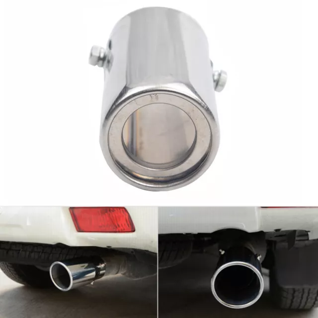 Universal Car Exhaust Pipe Tip Muffler Vehicle Stainless Steel Chrome Trim