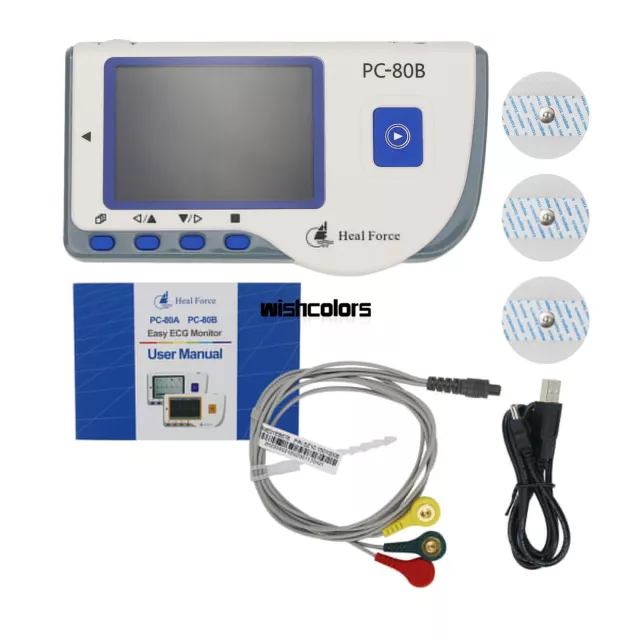 PC-80B Handheld ECG Monitor LCD Electrocardiogram Heart Monitor Recorder