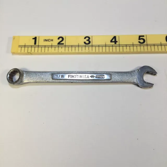 Llave De Combinación Vintage Craftsman Ee. Uu. -Vv- 44693 ~ 3/8" ~ 12 Puntos