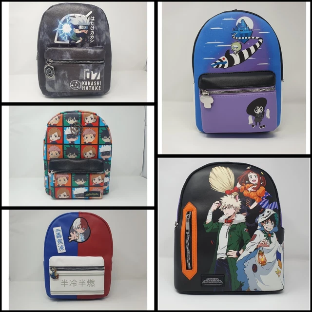MY HERO ACADEMIA Beetlejuice Jujutsu Kaisen Naruto mini backpack NWT