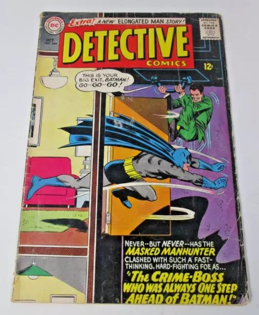 Detective Comics #344 1965 [GD] Silver Age DC Batman Elongated Man