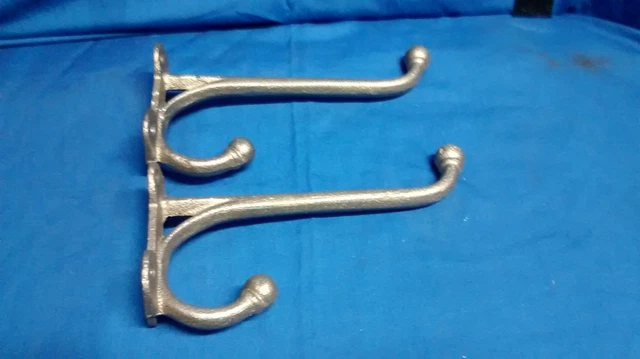 2  large Cast Iron Western Cowboy Tack Style, coat or hat hook