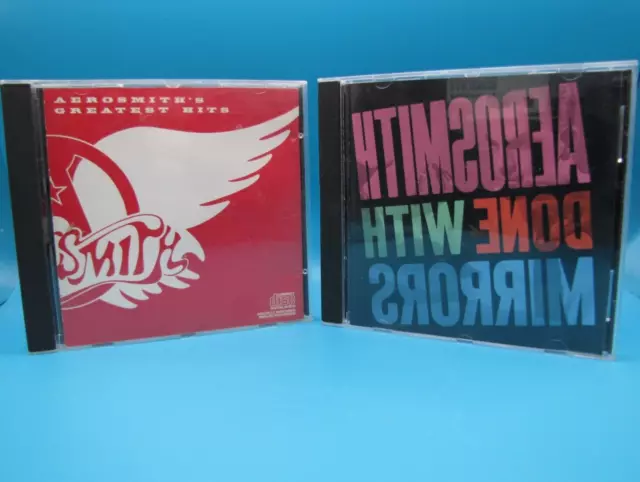 Aerosmith 2 CD Lot-Done With Mirrors & Greatest Hits 70s 80s Classic Rock