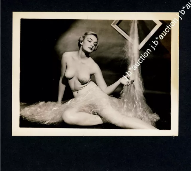 ELEGANT CLASSY NUDE WOMAN STUDY / AKT STUDIE * Vintage 60s US Photo * Aktfoto