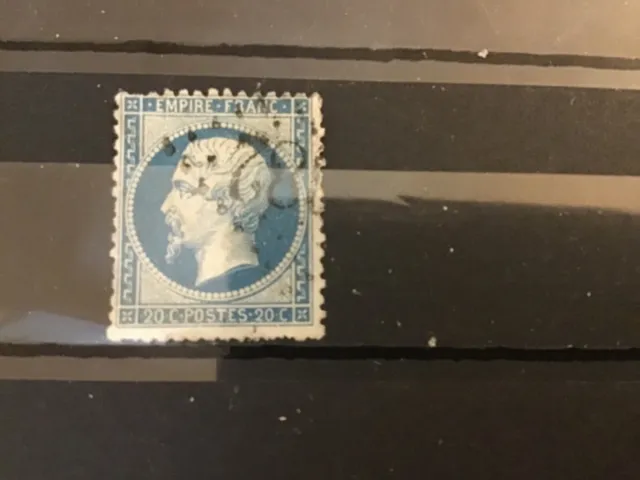 Lot 68 timbre de France type Napoleon III n°22 obl losange GC 