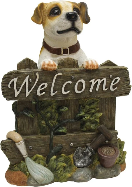 Jack Russell Terrier Dog Welcome Statue