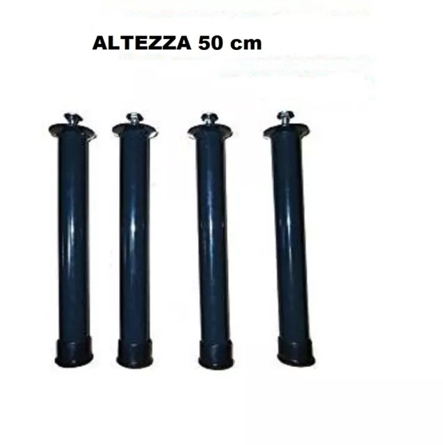 Kit 4 Piedi Per  Rete A  Doghe Per Ricambio Varie Misure Altezza 50Cm