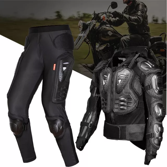 Motorcycle Full Body Armor Jacket Trousers Motocross Racing Men Protective Gear