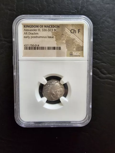 Alexander III Ancient Macedon Drachm 336-323 BC AR DRACHM NGC F Coin