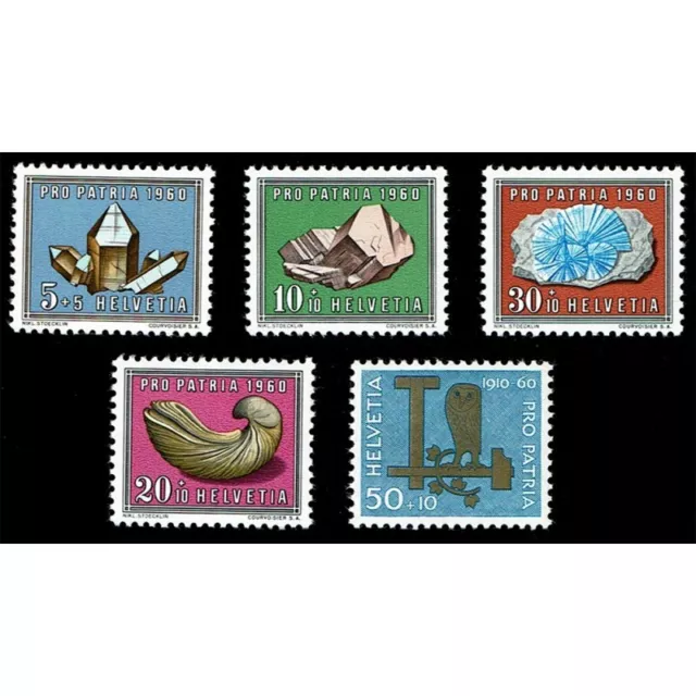 FR3431 - 1960 Svizzera Pro Patria Minerali e Fossili