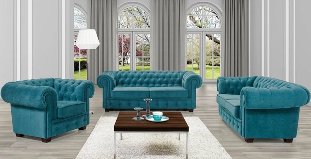 Elegant Sofa Set Sofas Couch 3+2+1-Seater Bed Function Luxury Design Couches