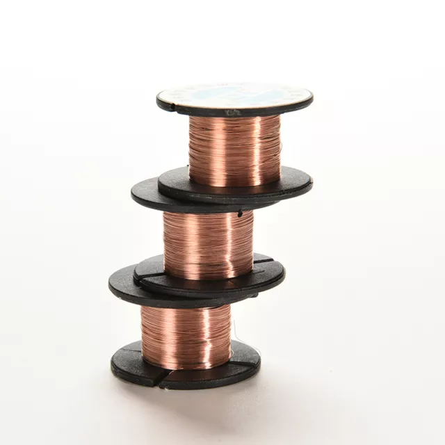 Lotto in rame 2 x 0,1 mm saldatura telefono riparazione PPA smaltato Haspel.$v