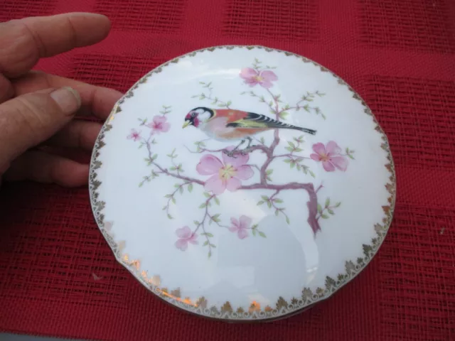 Ancienne Bonbonnière Boite à Bijoux Pilule Porcelaine d'Art Limoges P Dessagne