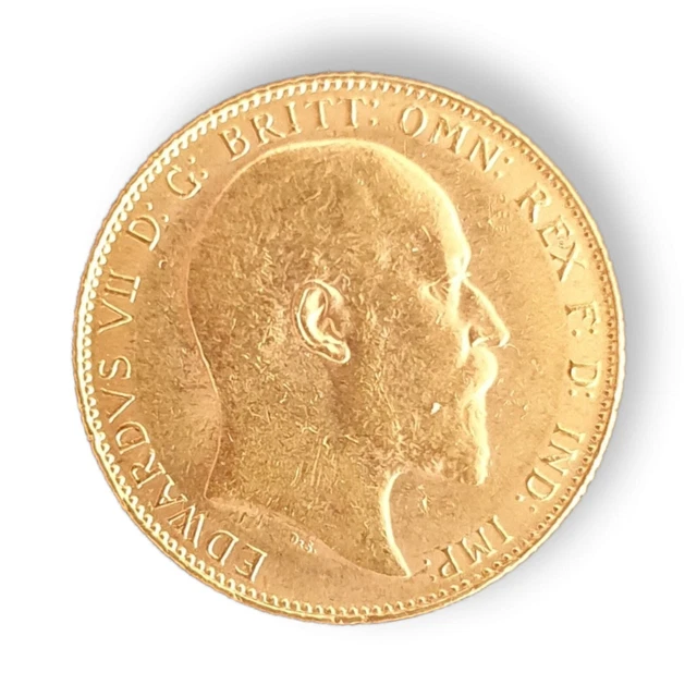 1908 Edward VII Gold Full Sovereign in Good Condition