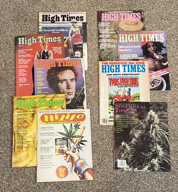 1970’S 80’S HIGH Times Hi Life & Sinsemilla Vintage Magazine Lot Warhol ...